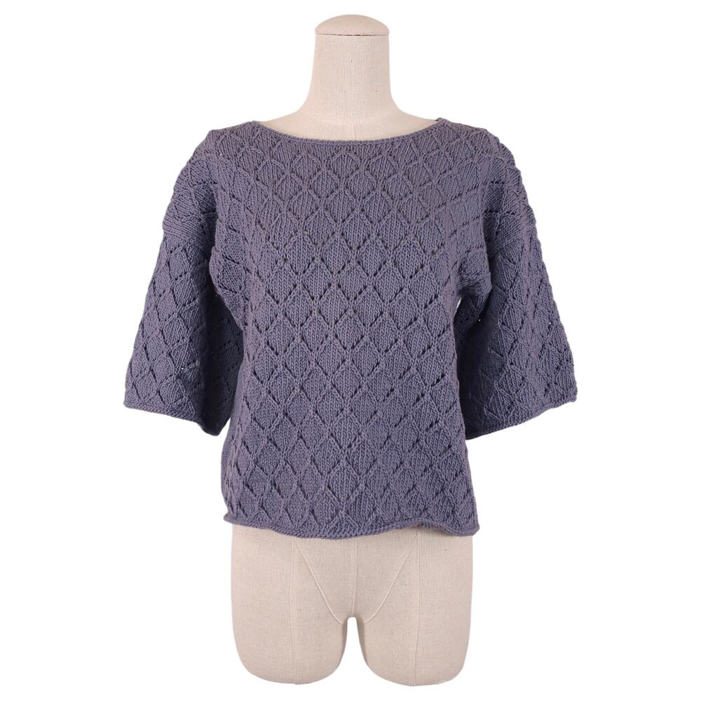 Jaggery London Organic Cotton Sweater Blue Sz 1
